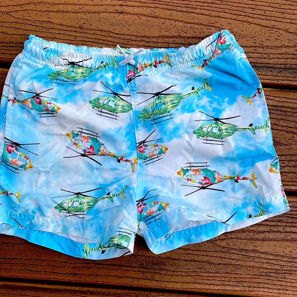 Zara swim trunks helicopters 🚁 size 7